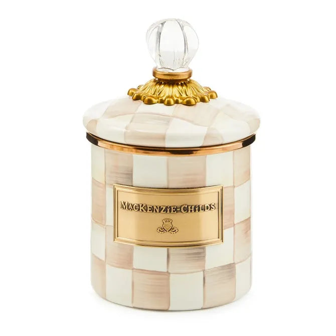 Mocha Check Demi Canister