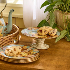 Wild Rose White Small Pedestal Platter