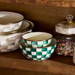 Emerald Check Small Everyday Bowl