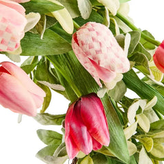 Rosy Check Tulip 28" Wreath