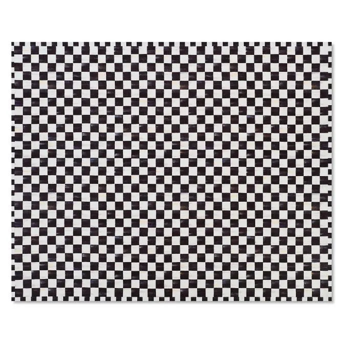 Courtly Checkered 8' x 10' Washable Rug