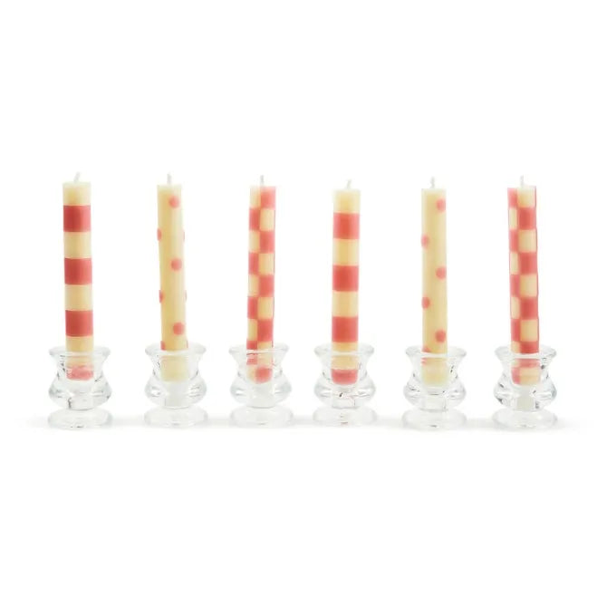 Pink Mini Dinner Candles, Set of 6