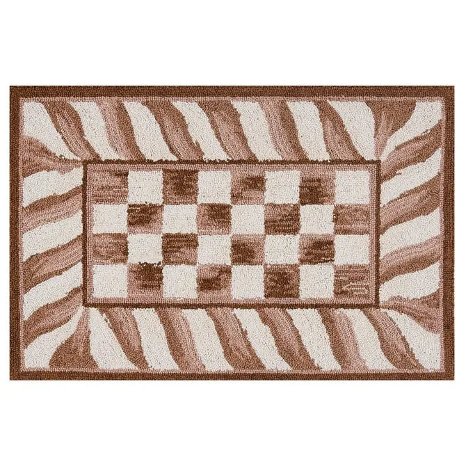 Mocha Check 2' x 3' Rug
