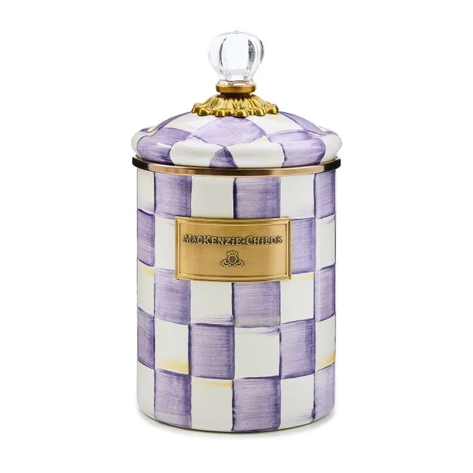 Violet Check Medium Canister