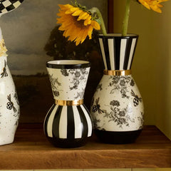 Bee Toile Vases, Set of 2