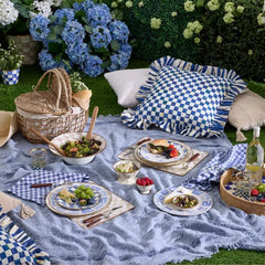 Indigo Check Napkin, Set of 4