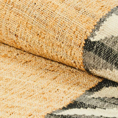 Jute Scalloped Black and White 5' x 8' Rug