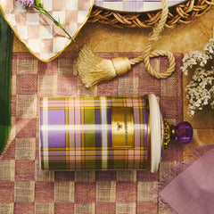 Tartan Violet Large Canister