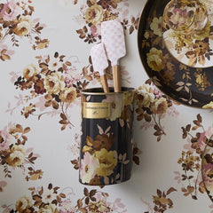 Wild Rose White Utensil Holder