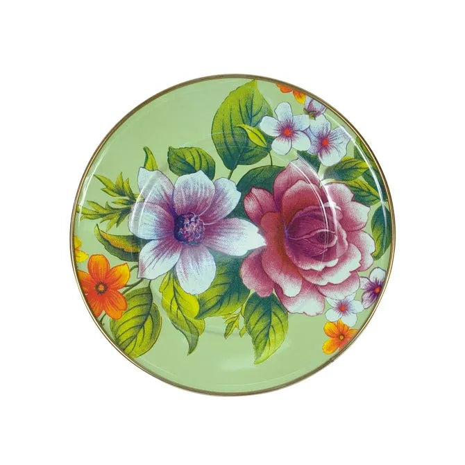 Green Flower Market Salad/Dessert Plate