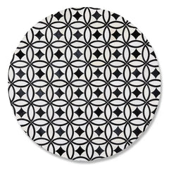White Kyoto Hair on Hide 6' Round Rug