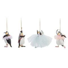 Patience Brewster Penguins En Pointe Ornaments, Set of 4