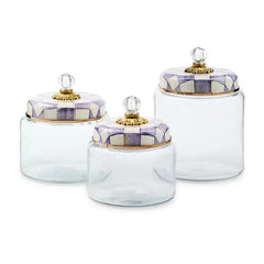 Violet Check Small Kitchen Canister