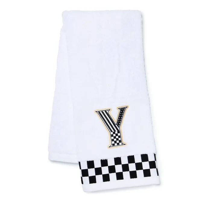 Monogram "Y" Check Hand Towel