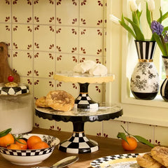 Bee Toile Small Pedestal Platter