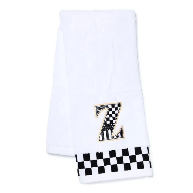 Monogram "Z" Check Hand Towel