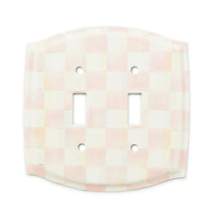 Rosy Check Double Toggle Switch Plate