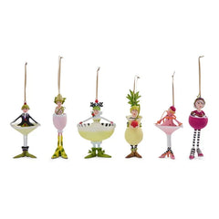 Patience Brewster Mini Cocktail Ornaments, Set of 6
