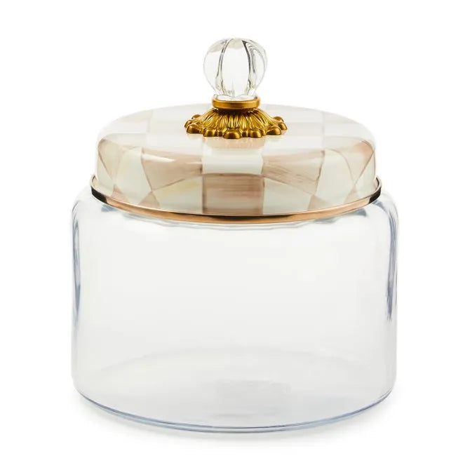 Mocha Check Medium Kitchen Canister