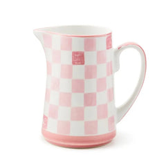 Pink Check Pitcher