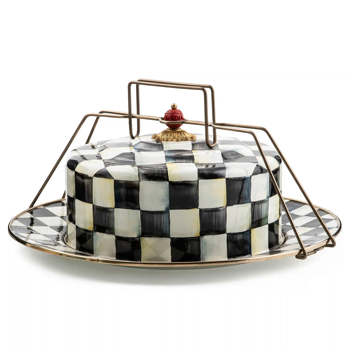 Wild Rose White Cake Carrier