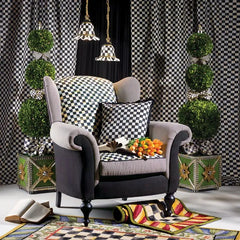 Courtly Check Red & Gold 2'6" x 8' Runner