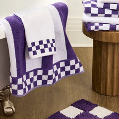 Violet Stripe Bath Towel