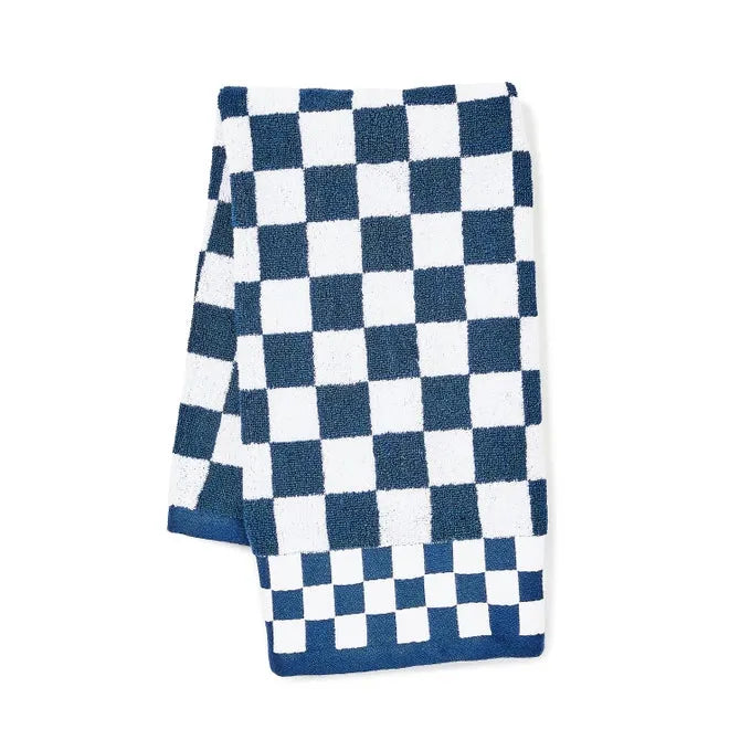 Indigo Check Hand Towel